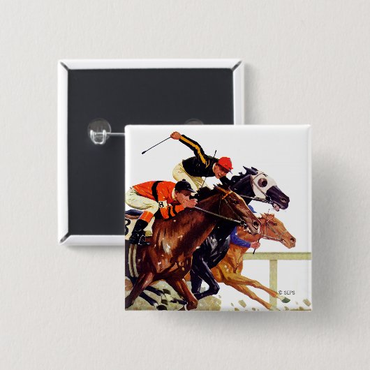 Thoroughbred-Rennen Button (Vorne & Hinten)