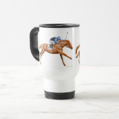 Thoroughbred-Rennen-Pferdereise-Tasse Reisebecher (Vorderseite Links)