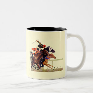 Thoroughbred-Rennen Zweifarbige Tasse