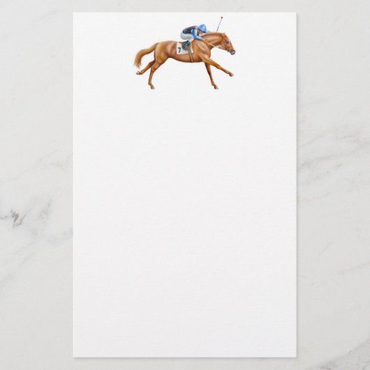 Thoroughbred-Rennpferd-Briefpapier Briefpapier (Vorderseite)