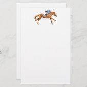 Thoroughbred-Rennpferd-Briefpapier Briefpapier (Vorne/Hinten)