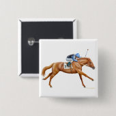 Thoroughbred-Rennpferd-Button Button (Vorne & Hinten)