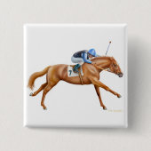 Thoroughbred-Rennpferd-Button Button (Vorderseite)