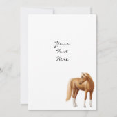 Thoroughbred-Rennpferd-Einladung Einladung (Rückseite)