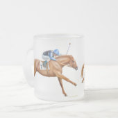 Thoroughbred-Rennpferd-mattierte Tasse (Vorderseite Links)