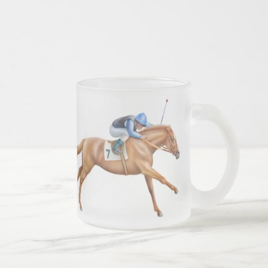 Thoroughbred-Rennpferd-mattierte Tasse (Rechts)