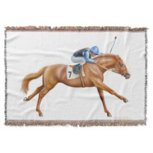 Thoroughbred-Rennpferd-ReiterWurfs-Decke