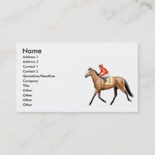 Thoroughbred-Rennpferd-Visitenkarte Visitenkarte