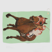 Thoroughbred Seabiscuit Classic Racehorse Wins Golfhandtuch (Horizontal)