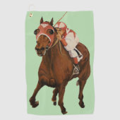 Thoroughbred Seabiscuit Classic Racehorse Wins Golfhandtuch (Vorderseite)
