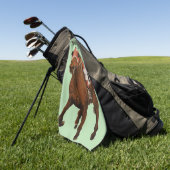 Thoroughbred Seabiscuit Classic Racehorse Wins Golfhandtuch (Gras)