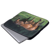 Thoroughbred-Stute u. Fohlen 1 Laptopschutzhülle (Vorne Knopf)