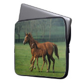 Thoroughbred-Stute u. Fohlen 3 Laptopschutzhülle (Vorderseite Links)