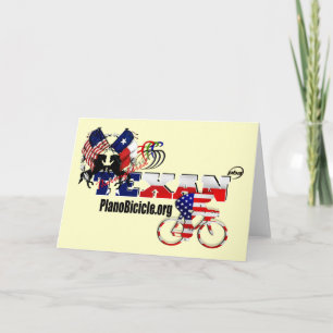Thoroughbred Texan Cyclist Grußkarten Karte