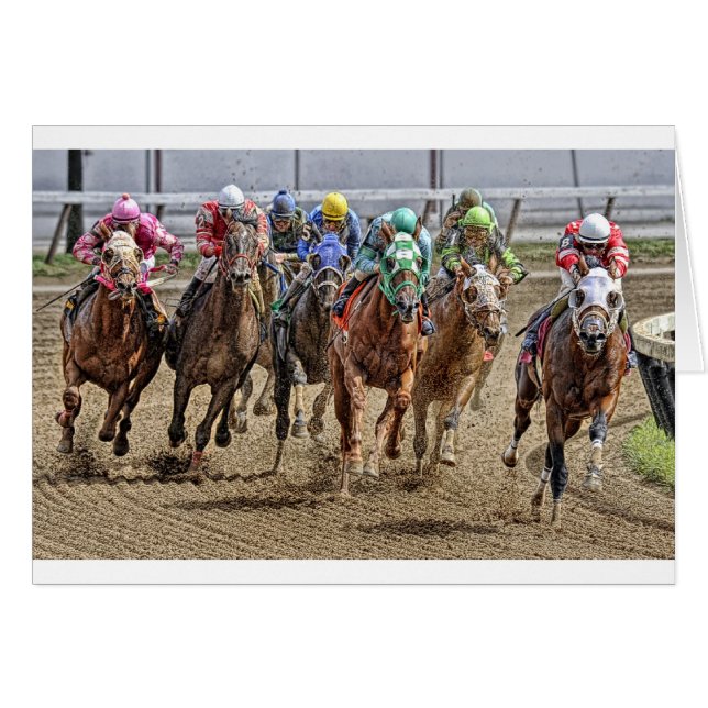 Thoroughbreds, die zuletzt Drehung runden (Vorderseite (Horizontal))