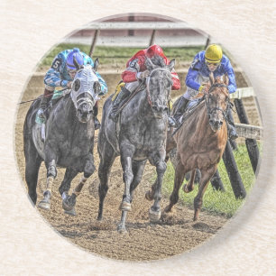 Thoroughbreds-naher Rennen-Untersetzer Sandstein Untersetzer
