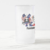 Thoroughbredtexan-Radfahrer-Glasbier-Tasse Mattglas Bierglas (Mittel)