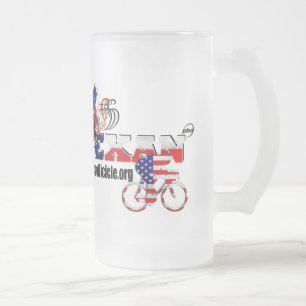 Thoroughbredtexan-Radfahrer-Glasbier-Tasse Mattglas Bierglas