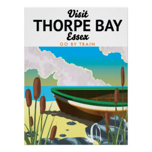 Thorpe Bay Essex-Seebad-Reiseplakat. Poster