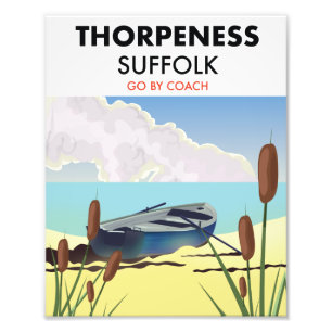 Thorpeness Suffolk Vintage-Strandposter. Fotodruck