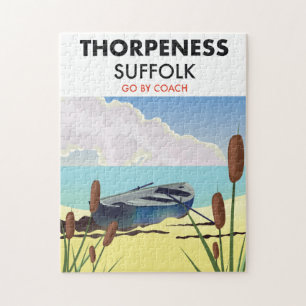 Thorpeness Suffolk Vintage-Strandposter. Puzzle