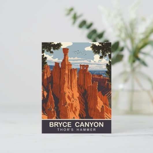 Thor's Hammer, Bryce Canyon, Utah, Reisen Postkarte (Stehend Vorderseite)