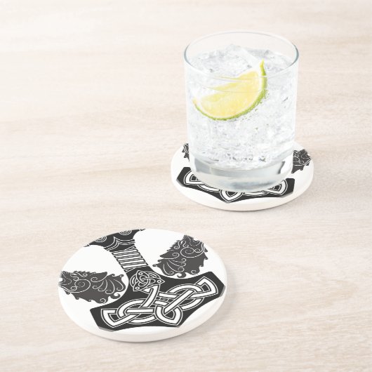Thors-Hammer Getränkeuntersetzer (Seite)