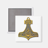 Thor's Hammer-gold Magnet (Vorderseite/Rückseite)