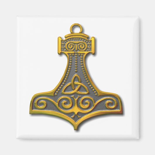 Thor's Hammer-gold Magnet (Vorne)
