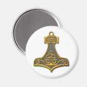 Thor's Hammer-gold Magnet (Vorderseite/Rückseite)