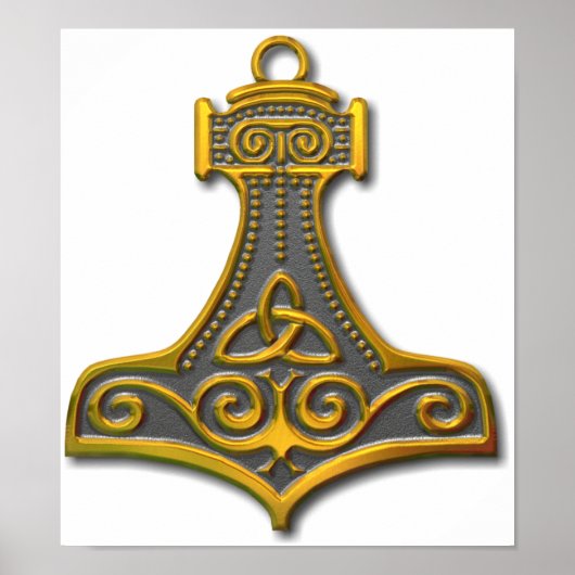 Thor's Hammer-gold Poster (Vorne)
