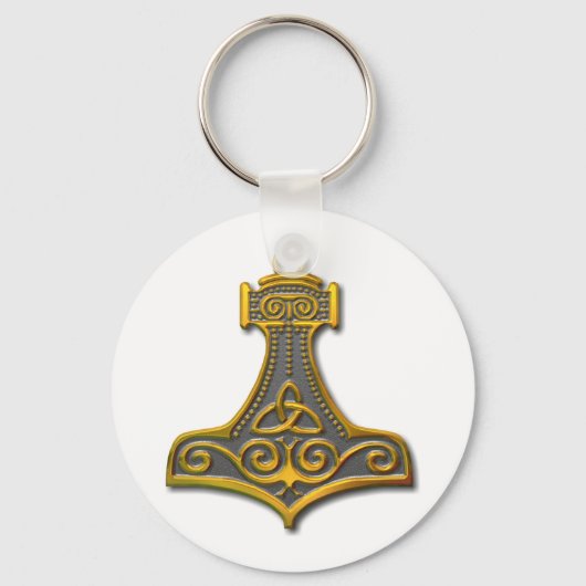 Thor's Hammer-gold Schlüsselanhänger (Vorderseite)