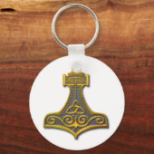 Thor's Hammer-gold Schlüsselanhänger (Vorderseite)