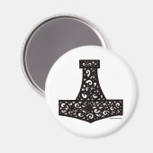 Thors Hammer in Black Magnet (Vorderseite/Rückseite)