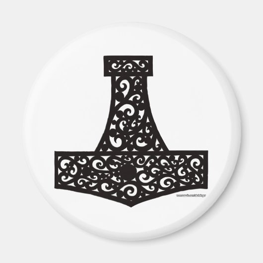 Thors Hammer in Black Magnet (Vorne)