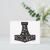 Thors Hammer in Black Postkarte (Stehend Vorderseite)