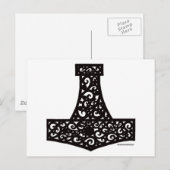 Thors Hammer in Black Postkarte (Vorne/Hinten)