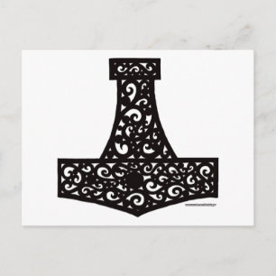 Thors Hammer in Black Postkarte
