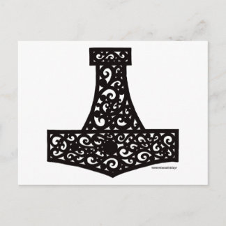 Thors Hammer in Black Postkarte