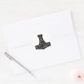 Thors Hammer in Black Runder Aufkleber (Umschlag)