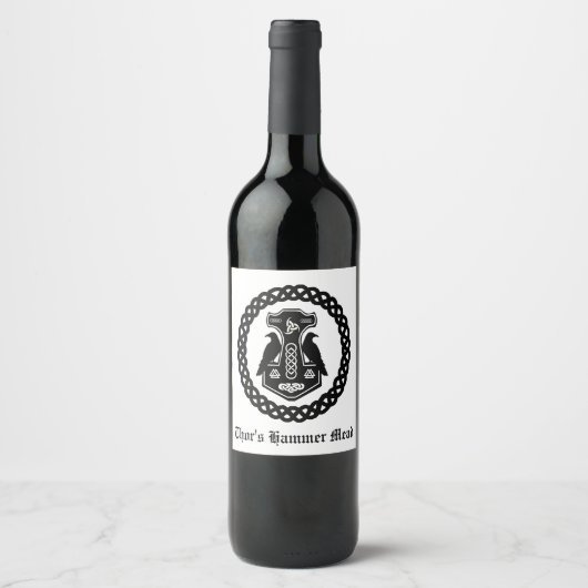 Thor's Hammer Mead Weinetikett (Vorderseite)