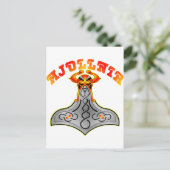 Thor's Hammer Mjollnir Postkarte (Stehend Vorderseite)