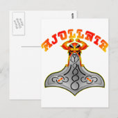 Thor's Hammer Mjollnir Postkarte (Vorne/Hinten)