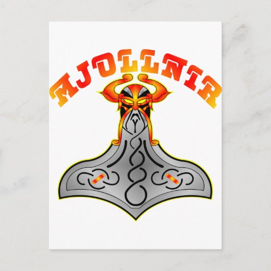 Thor's Hammer Mjollnir Postkarte (Vorderseite)