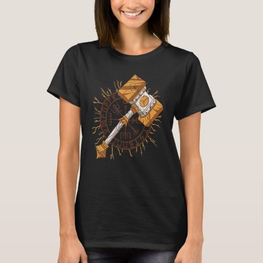 Thors Hammer Odin Viking Gott T-Shirt (Vorderseite)