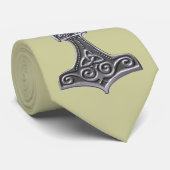 Thor's Hammer-silber Krawatte (Gerollt)