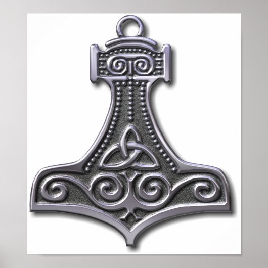 Thor's Hammer-silver Poster (Vorne)