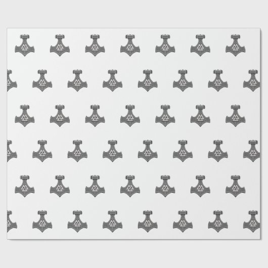 Thor's Hammer - Wrapping Paper Geschenkpapier (Flach)