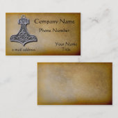 Thors-Hammersilber Visitenkarte (Vorne/Hinten)