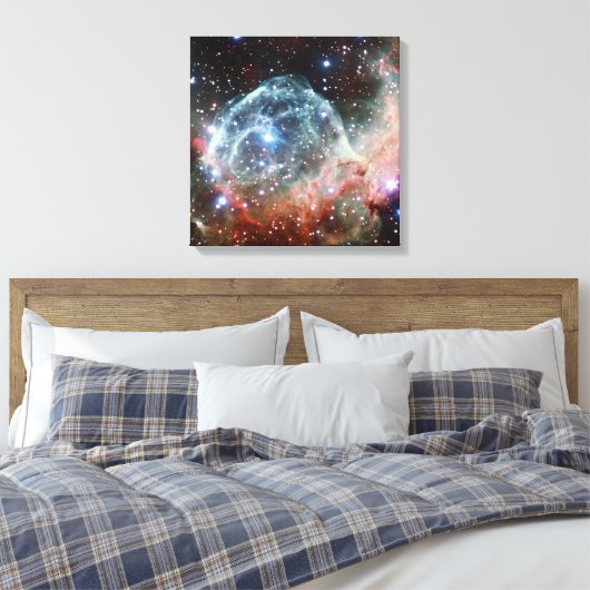Thor's Helmet Nebula Space Leinwanddruck (Insitu (Schlafzimmer))